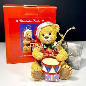 2002 Christopher Radko Noel Bear‎ Hanging Figurine Christmas Ornament with Box